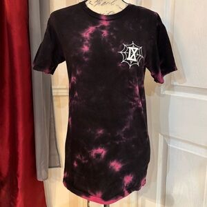 Ice Nine Kills Pink & Black Tie Dye Welcome to Horrorwood T-Shirt-UNISEX